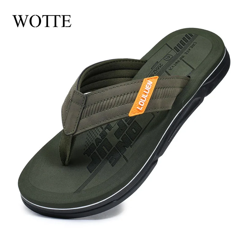 

Мужские шлепанцы, повседневная пляжная обувь, мужские сандалии большого размера, летние нескользящие мужские шлепанцы для отдыха и отдыха