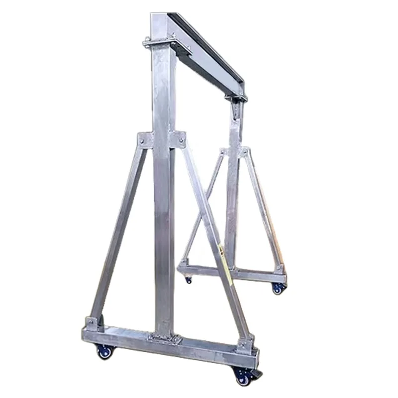 Stainless Steel Mobile Gantry Crane Corrosion Resistant Lifting Hanger Food Workshop Rust Proof Heavy Lifting Support Frame