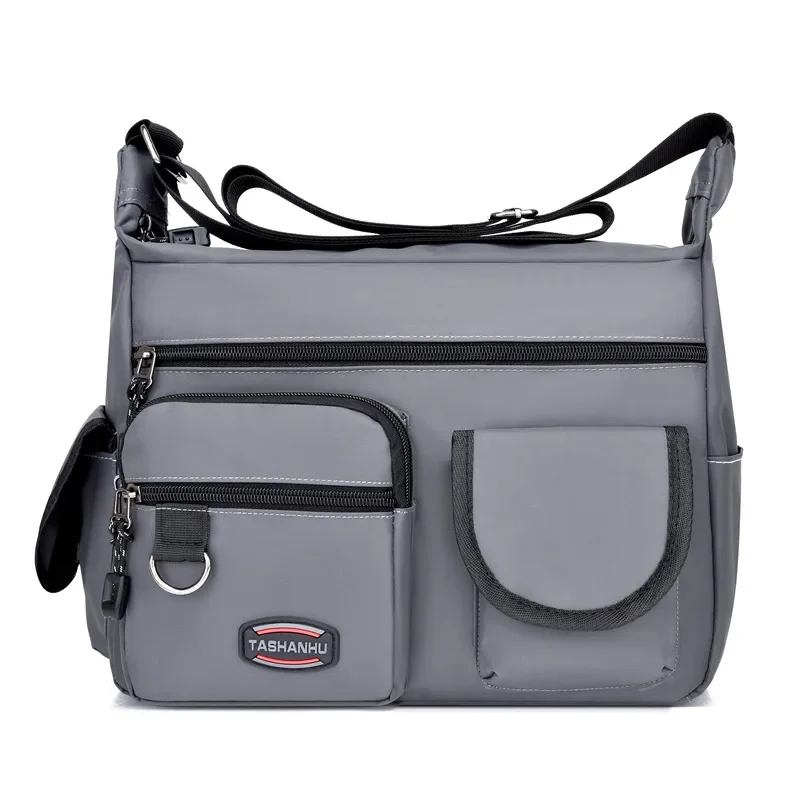 Waterproof Shoulder Bag Crossbody Bag for Men Lightweight Casual Multi-layer Shoulder Handbag Purse Bookbag