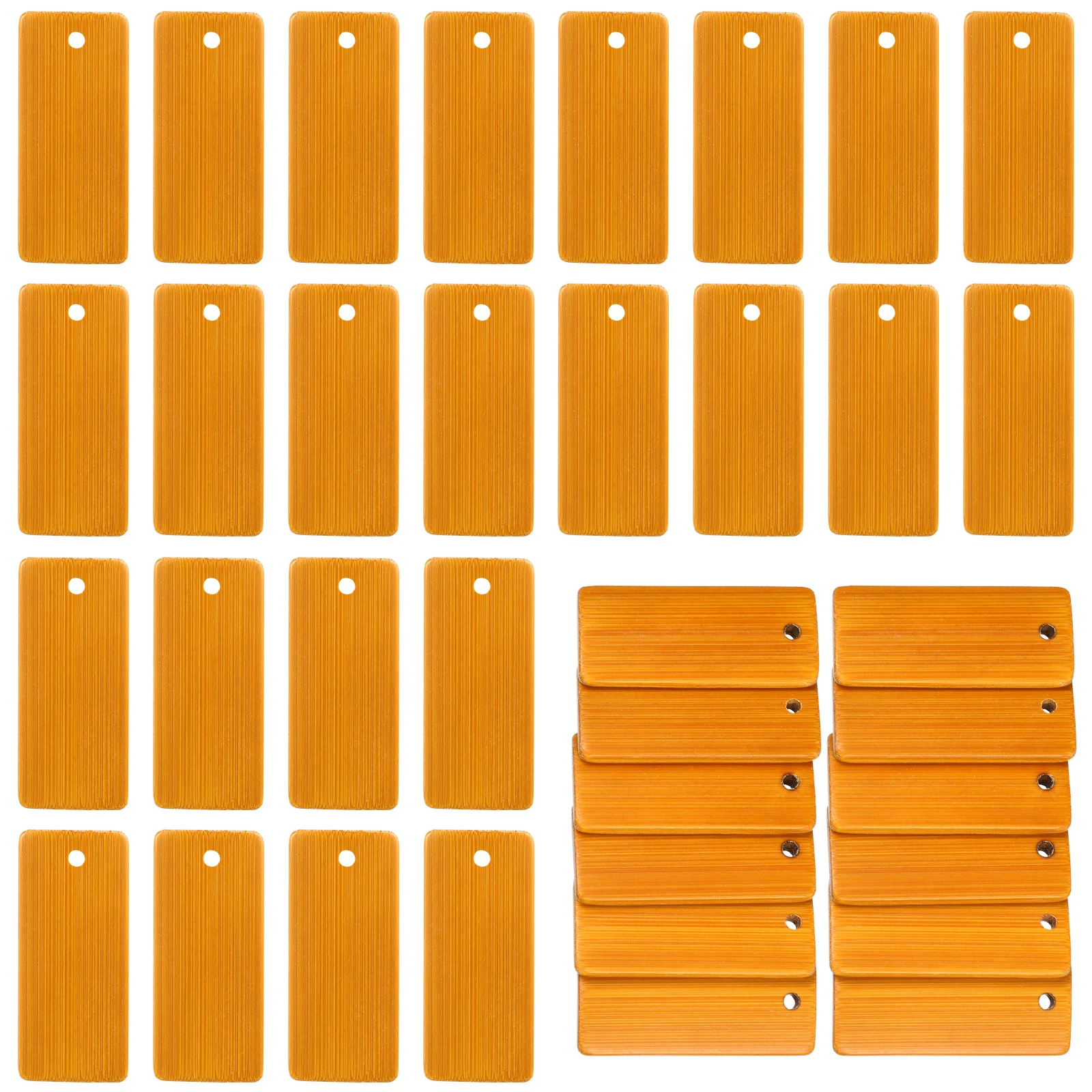 

50 Pcs Keychain Blanks Bamboo Keychain Blanks Pendants for Diy Crafts Rectangle Tags with Hole Bag Charm Accessories Jewelry