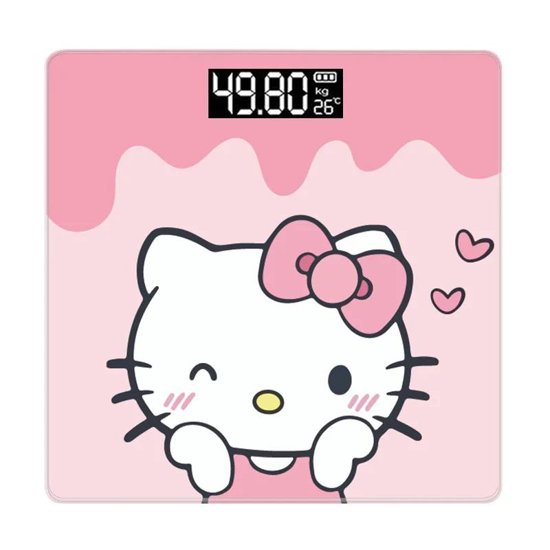 

Hello Kitty Body Fat Scale Cute Anime Cartoon Creative Simple Girl Bedroom Home Use Kawaii Body Scale Holiday Gift