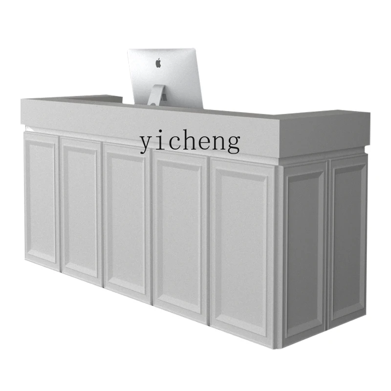 TQH clothing store European bar checkout page counter Simple white paint beauty salon Reception Receipt desk