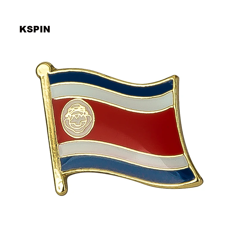 

Costa Rica Flag Badge Symbol Pin Metal Badges Decorative Brooch Pins for Clothes Brooch Jewelry