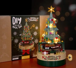 New Christmas Tree Music Box Building Blocks Set, DIY Toys for Kids, 6 Year Old, Ornaments, Building Kit