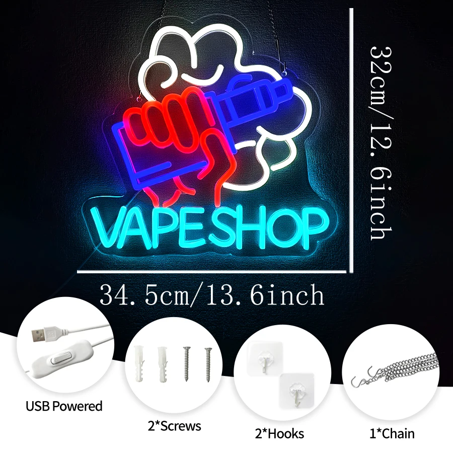 VAPE Shop Neon Sign for Smoke - Vaping Shop review and price