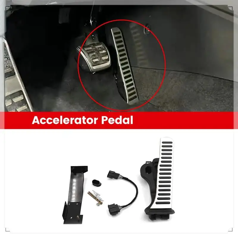 Organ Accelerator Pedal Upgrade Classic Black & Silver For MQB VW Golf 7 Passat B8 Octavia MK3 A3 S3 RS3