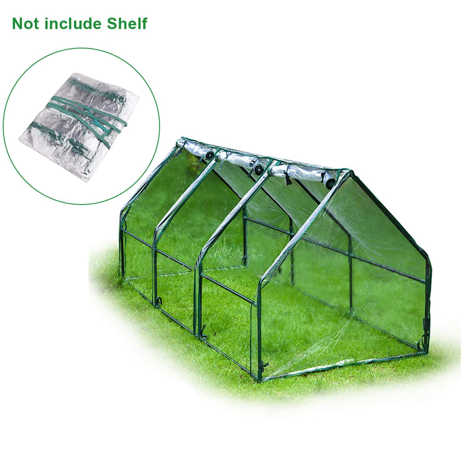 240x90x90cm Mini Grow Tunnel Greenhouse Cover PVC Plant Greenhouse Cover Mini Household Waterproof Anti-UV (Without Bracket)