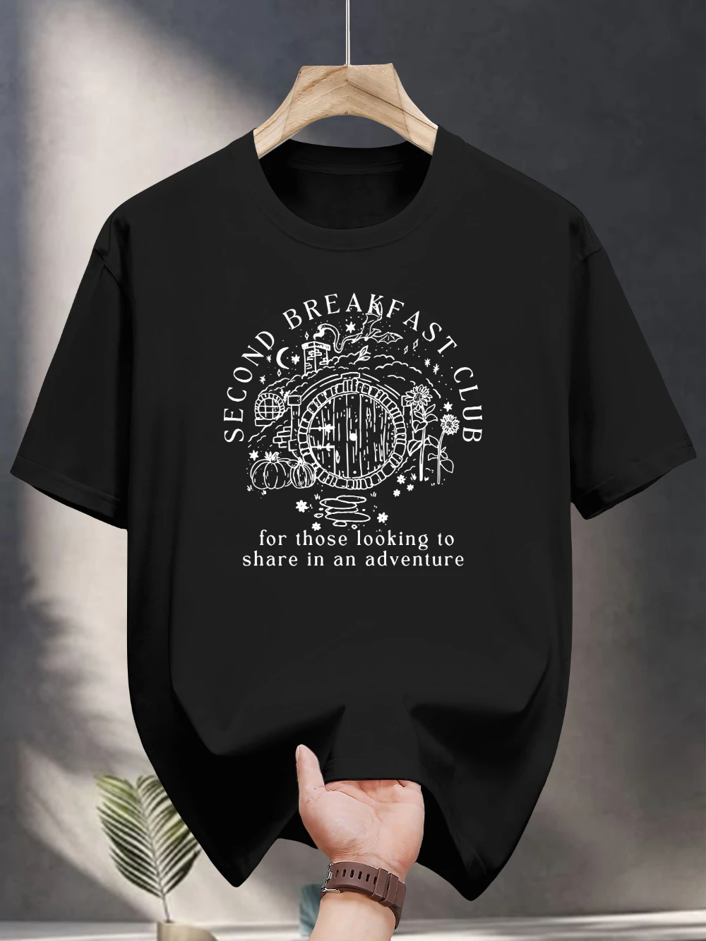 200 Grams of 100% Pure Print Short-Sleeve T-Shirt Stylish and Casual Summer Wear Crew Neck Tee Men's T-shirts for Summer