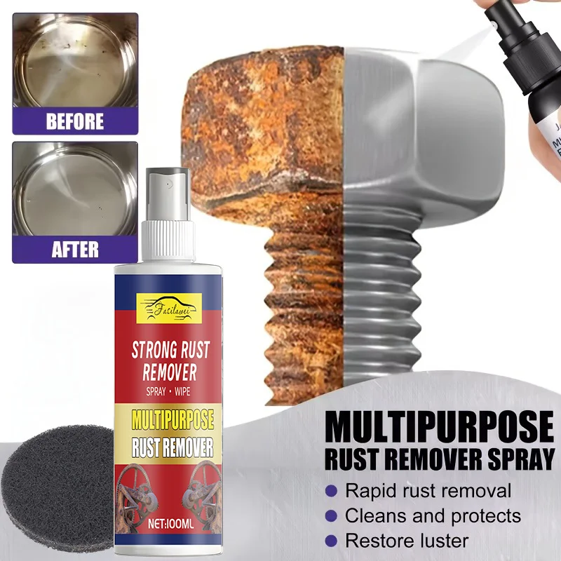 Universal Metal Rust Removal Renovation - Metal Polishing Spray, Strong Rust Removal Spray, Quick Rust Dissolution Agent Convert