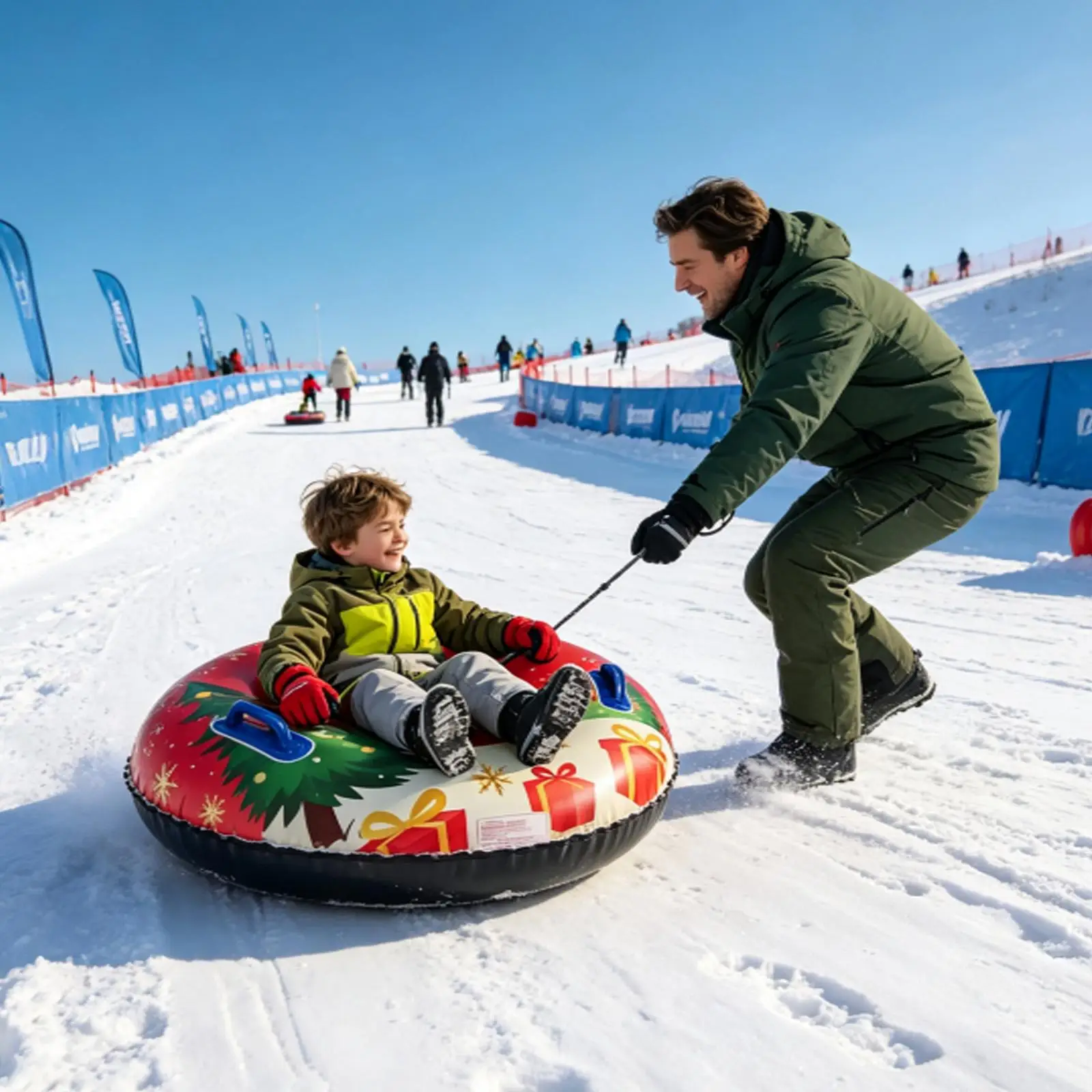 inflatable-snow-tube-36-inch-thickened-anti-slip-handle-christmas-winter-toy-snow-sledding-tube-for-family-outings-ski-resort