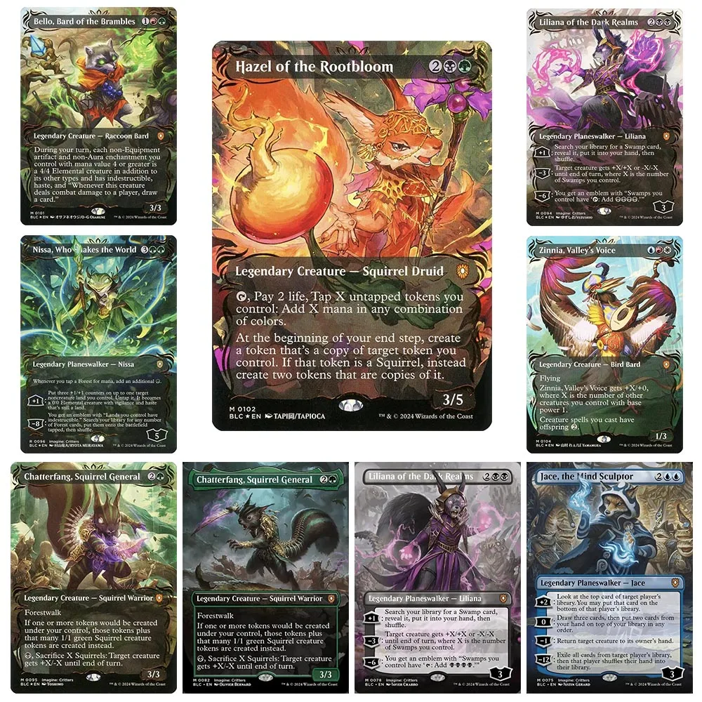 

DIY homemade Magic the Gatherings storms 13PCS Hazel of the Rootbloom Nissa jace Chatterfang Board game toy collectible card