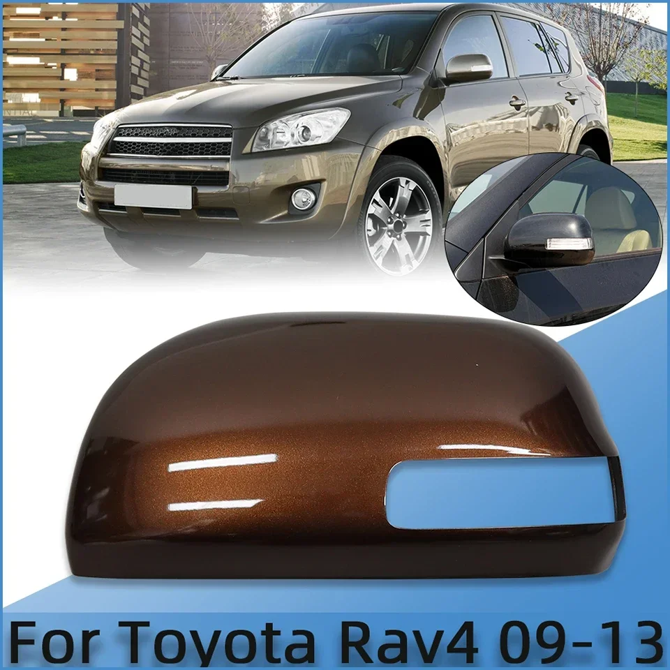 

Car Rearview Mirror Housing Shell Cover Cap Lid Wing Side Mirror For Toyota Rav4 2009 2010 2012 2013 White Silver Black Brown