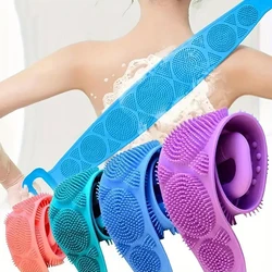 Body Silicone Brush Scrub Body Exfoliating Sponge Brush Bathroom Shower Back Brush Bath Scrub Clean Tool Stain Removal Bath Belt