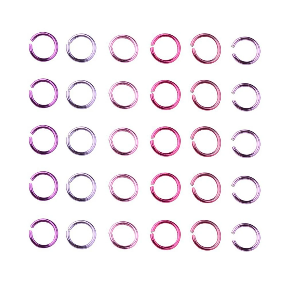 

1080pcs Aluminum Ring 6mm Connecting Jump Rings for DIY Accessories Handicraft Jewelry Making Crafts Split Rings Excellent Size