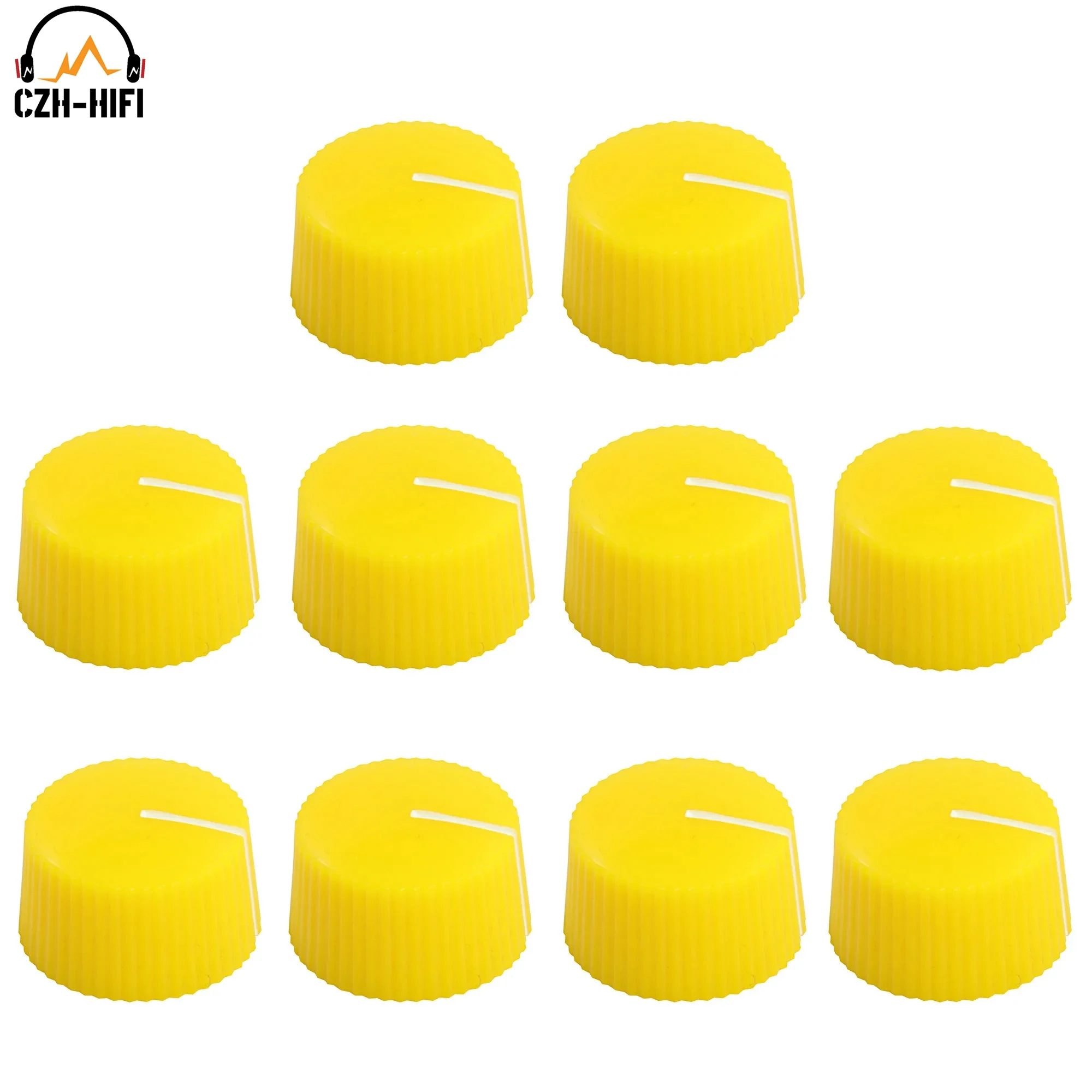 10pcs 21x12mm ABS Plastic Set Pointer Knob Button Cap for Guitar AMP Effect Pedal Stomp Box Overdrive DJ Mixer Volume Control