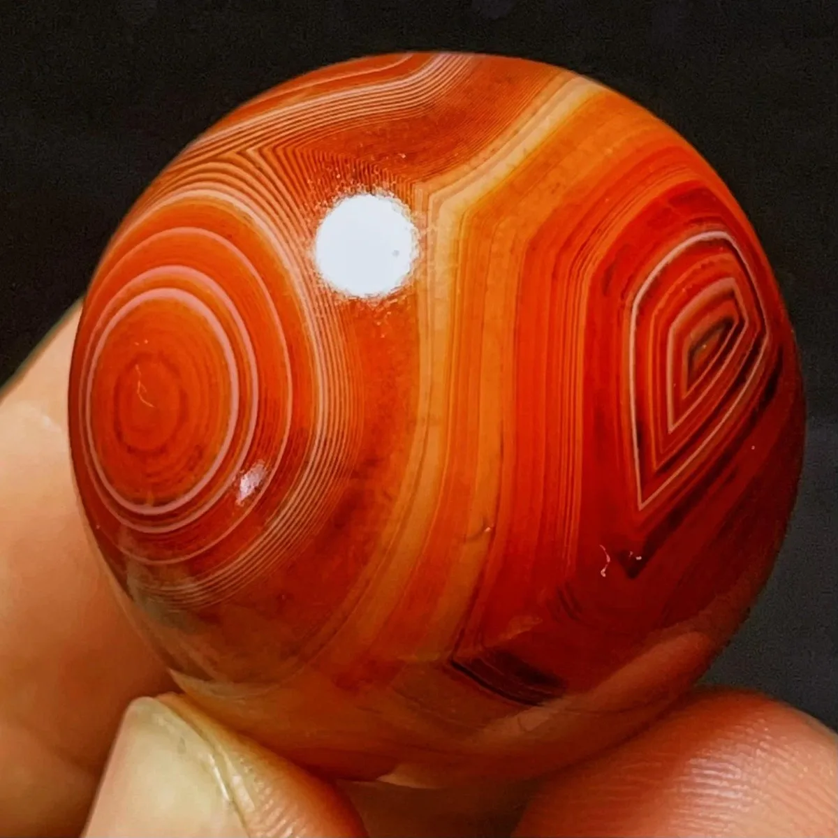 Mineral Specimen Banded Agate Worry Stone, Craft Stone, Tumbled Polished, Collectible, Natural Stone, Crystal Collection
