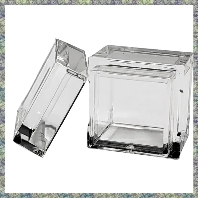 WON 10Pcs 아크릴 박스 트레이 0.39 인치 10Mm 요소 큐브 클리어 케이스 요소 컬렉션 용 주기율표 브래킷 내구성