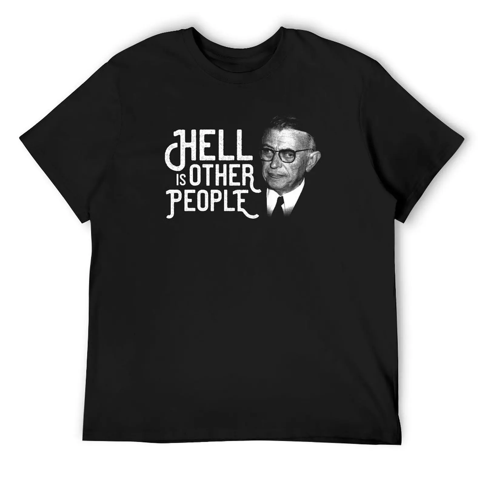 Jean-Paul Sartre - Hell Is Other People T-Shirt boys animal print blanks t shirts for men