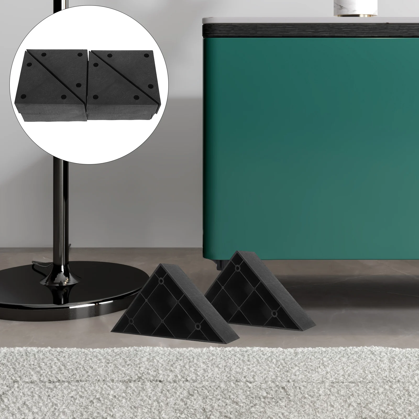 

8 шт. пластиковых треугольных ножек для мебели, сменные опоры для дивана, стула, кровати, удлинители для стола, прочные, нескользящие, влагостойкие