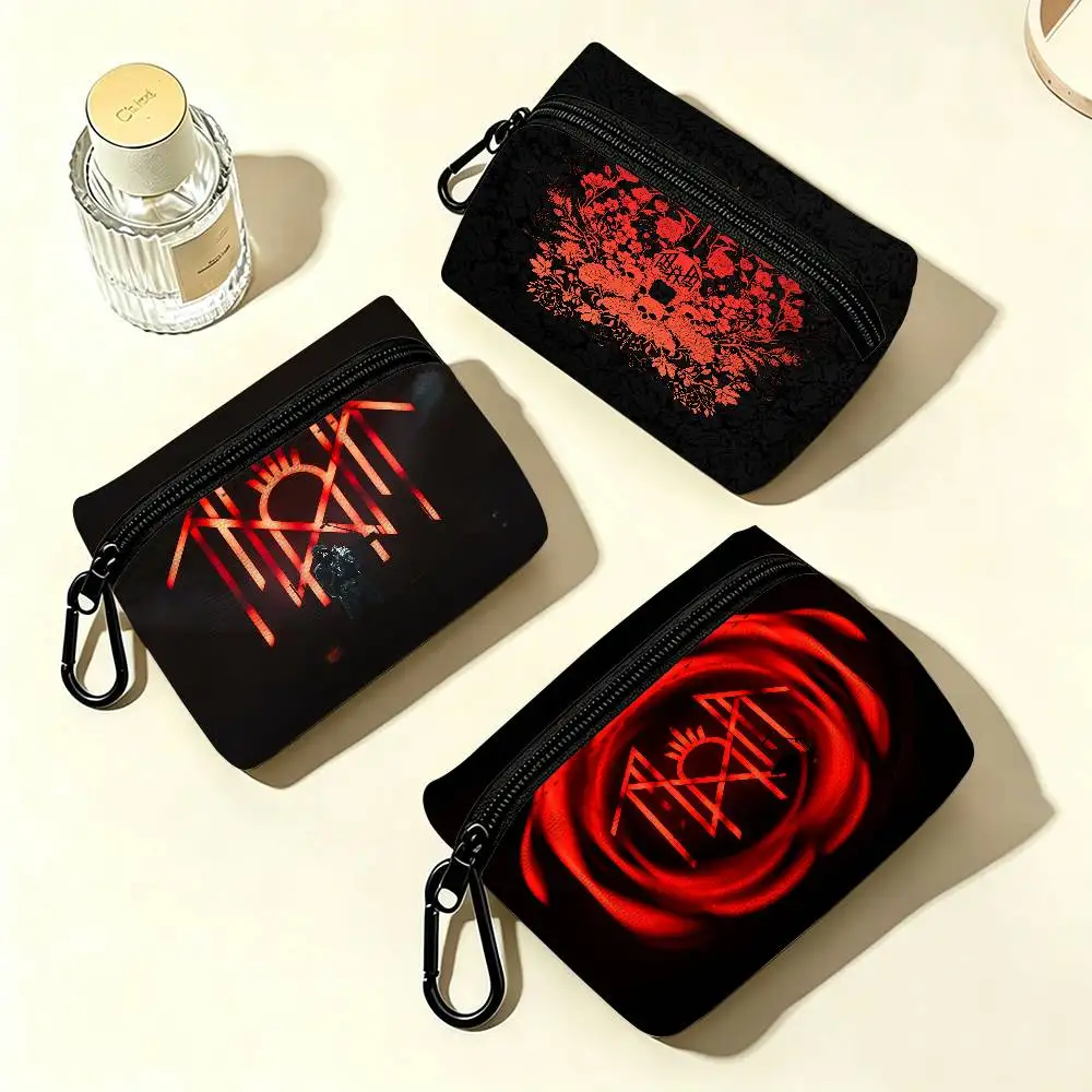 S-Sleep T-Token Band Portable Oxford Cloth Coin Purse Alloy Carabiner Hook Small Zipper Pouch For Backpack Belt Daily