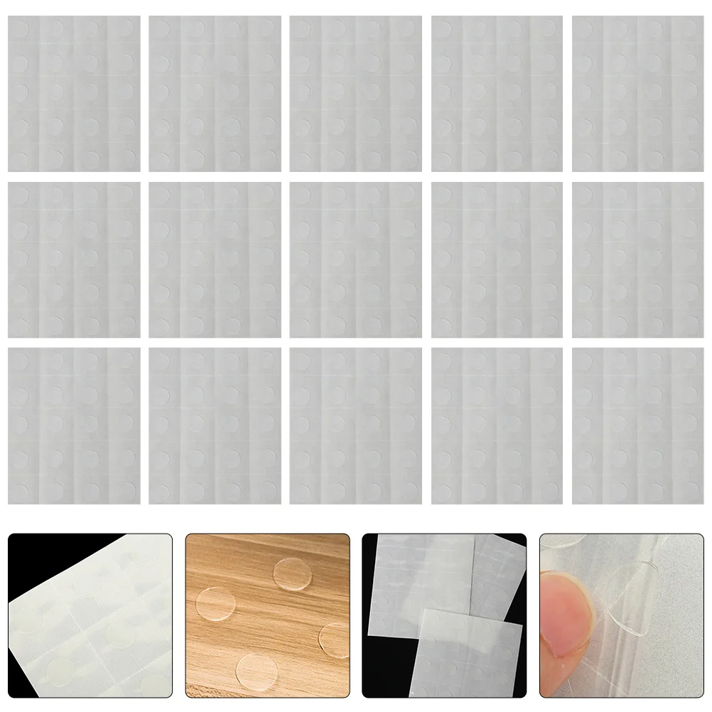 

60 Sheets Balloon Dot Adhesive Clear Double Sided Tape for Crafts Removable Sticky Dots No Traces Sticker Mounting