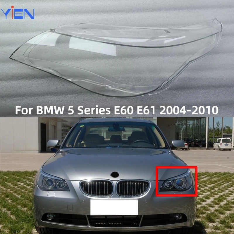 

For BMW 5 Series E60 E61 520 523 525 530i 2004 2005 2006 2007 2008 2009 2010 Car Replace A Transparent PC Headlamp Lights Shell