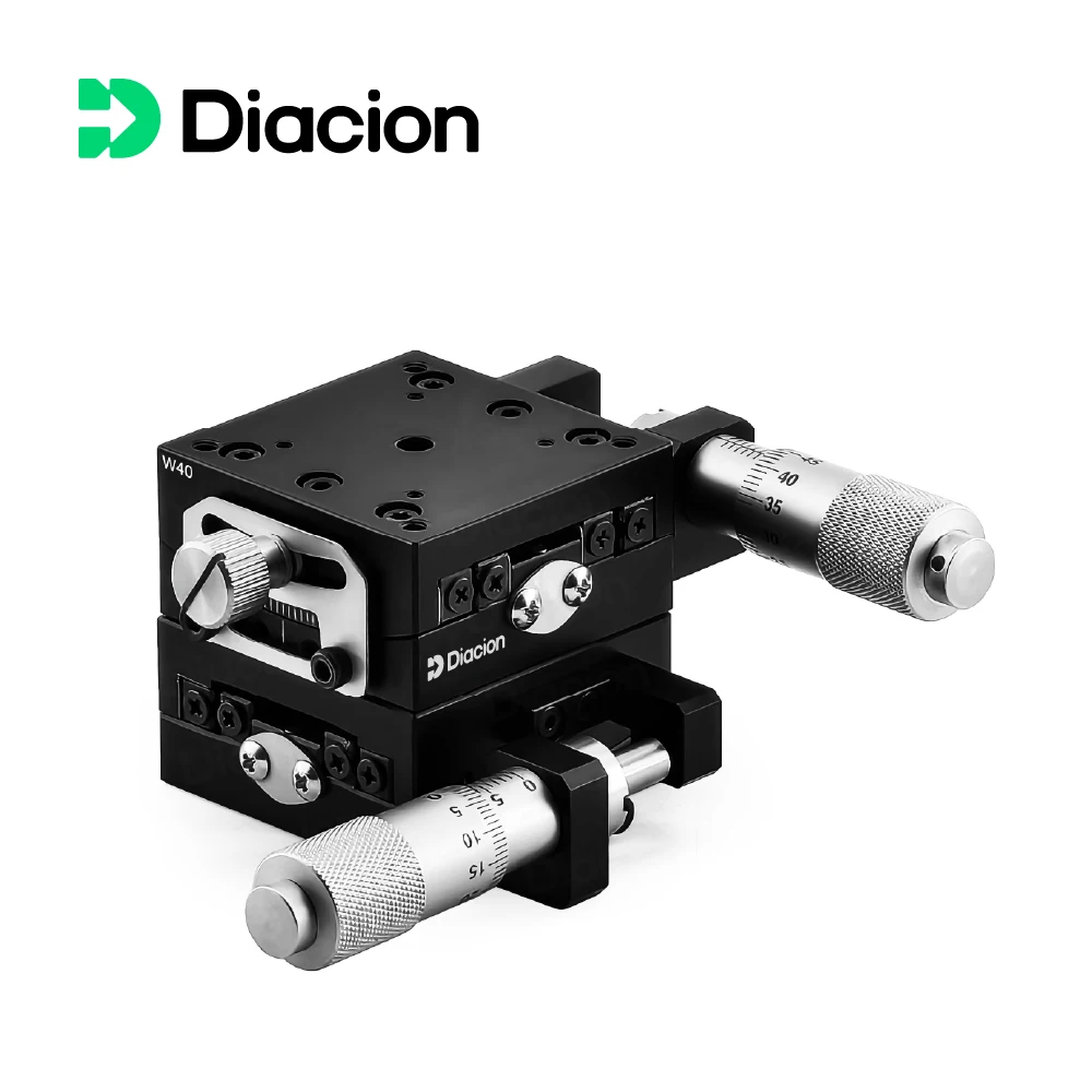 GPY40-40 Manual Goniometer Stage XY-axis Cross Roller Guide Micrometer Heads Optics Instruments for Angle Adjustment