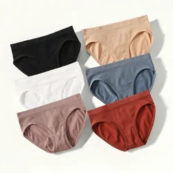 1PC/2Pcs Seamless Panties Women Stretch Briefs Low Rise Panties Comfy Panty Underwear Solid Color Comfort Underpants Lingerie