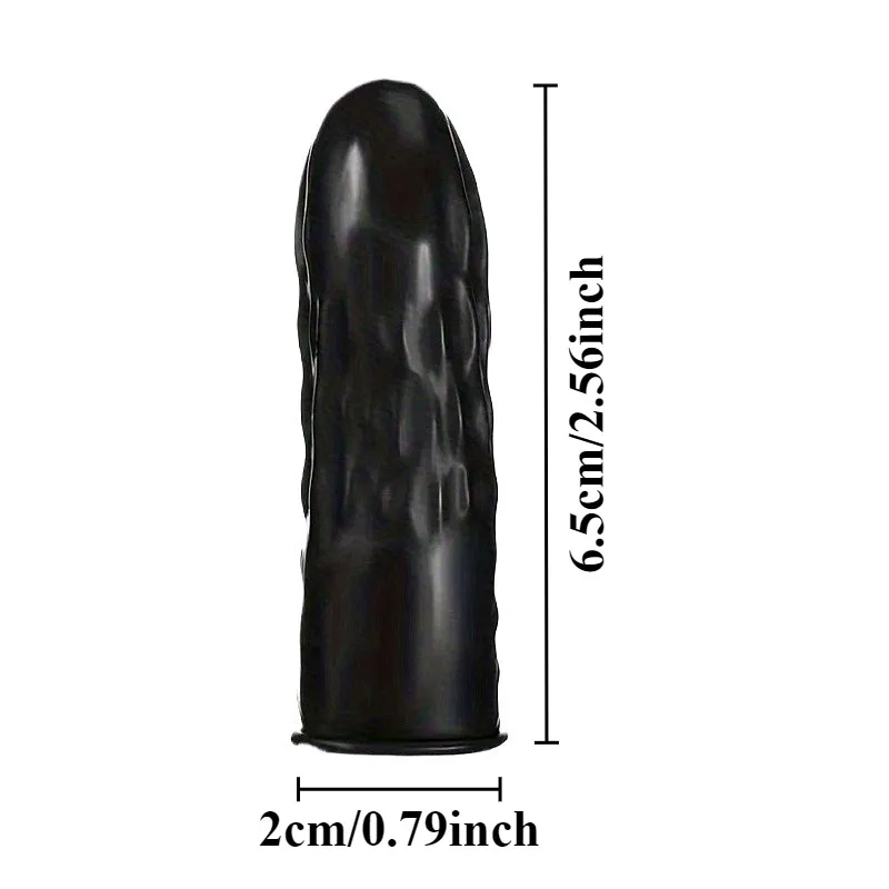 100PCS Black Disposable Finger Cots Multifunctional Detail Cleaning Fingertip Working Beauty Hairdressing Tattoo Tools