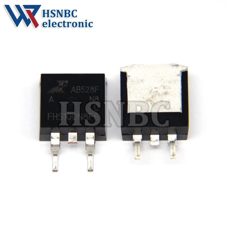 10 개/몫 FHS100N8F6 100N8F6 FHS100N8F6A TO-263 120A 85V N 채널 전력 MOSFET 트랜지스터 100% 새로운 원본