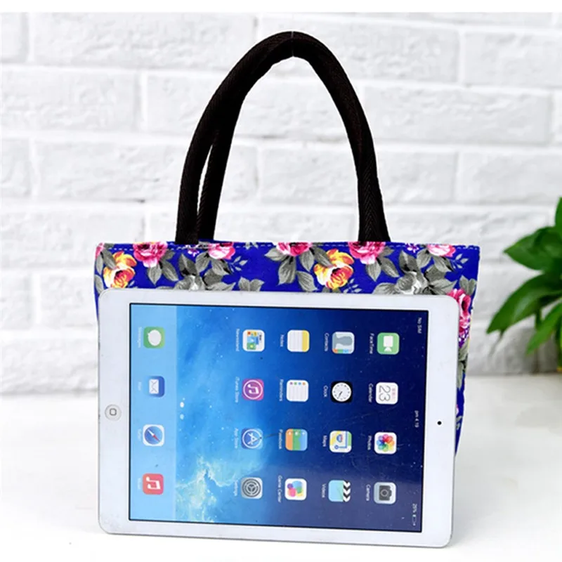 Folk-Custom Flower Shopping Bag Handbag For Korean Canvas Green Ladies Women Bucket Fashion Print Shoulder Bag