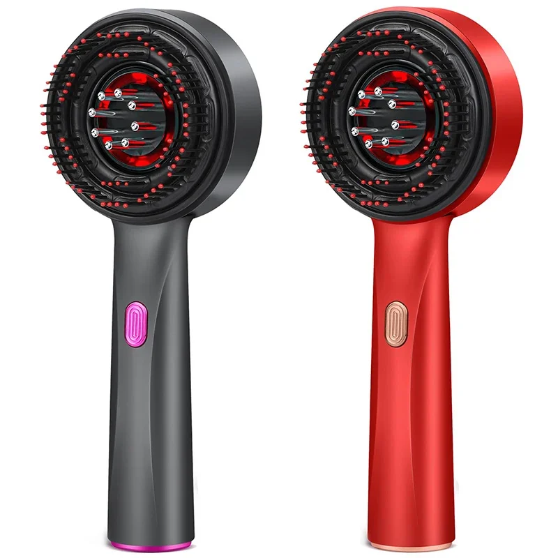 Electric Massage Comb Vibration Red Light Therapy Hair Growth Massage Scalp Brush Anti Hair Loss Liquid Oil Applicator Hair comb