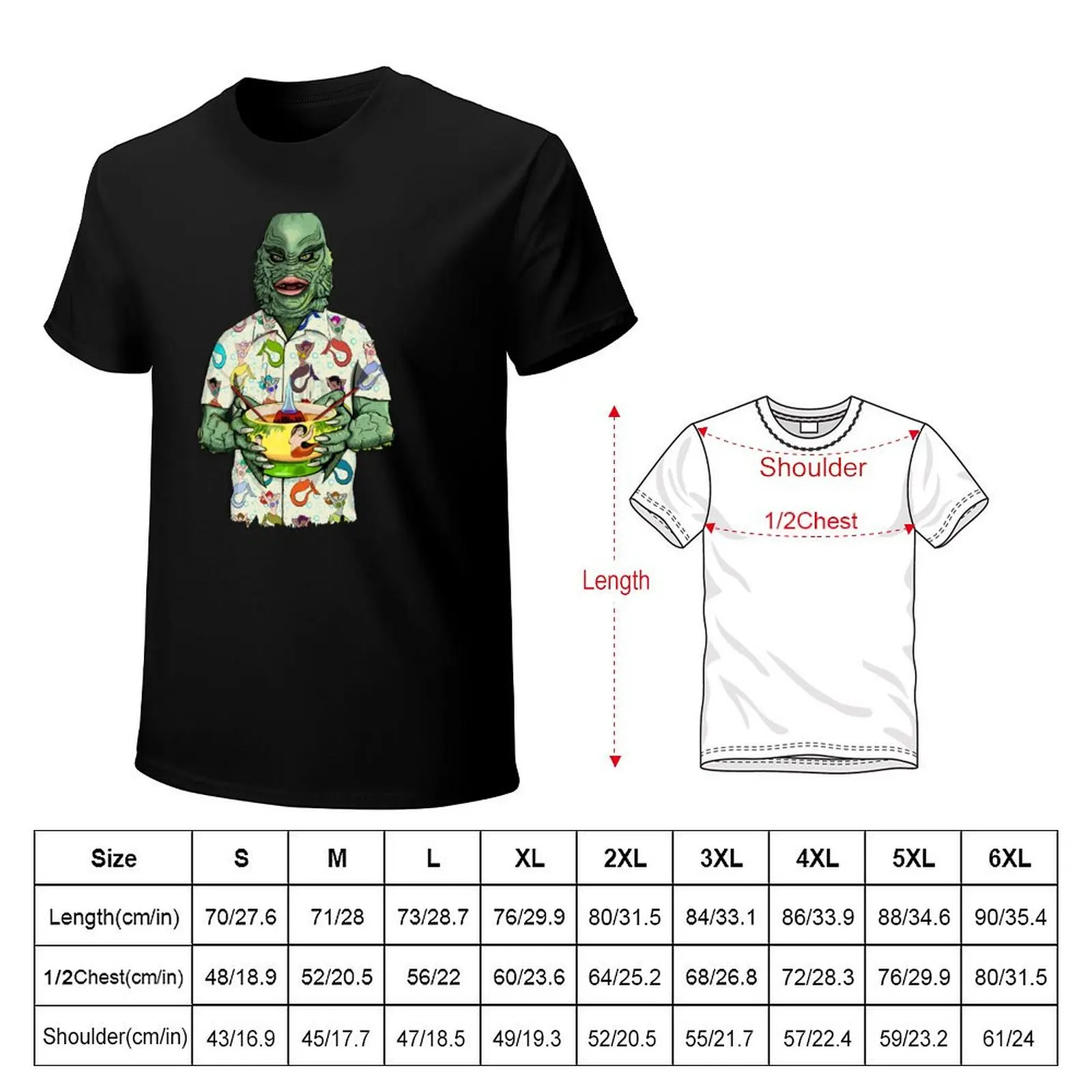Tiki Creature with mermaid shirt T-Shirt t shirts for man pack cotton T-Shirt