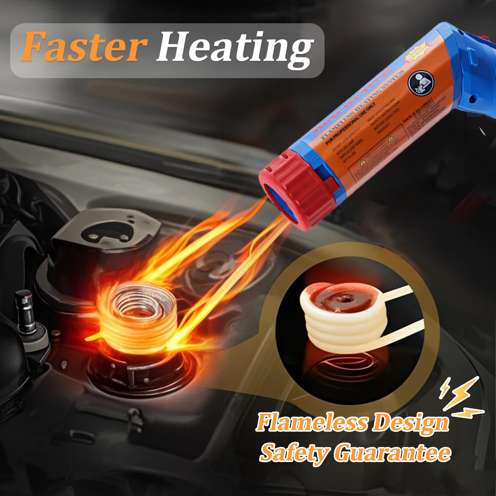 KIA-1.1KW Plus Magnetic Induction Heater Rotating Type Handheld Mini Heater Bolt Remover Repair Machine