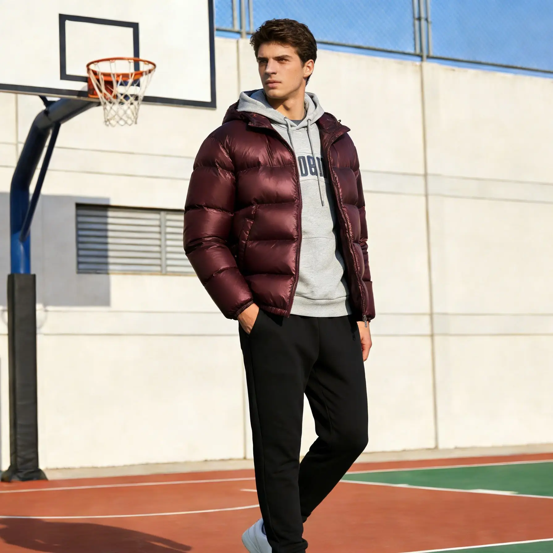 European and American cross-border men's cotton clothes, bread clothes, American casual winter hot-selling hooded jacket