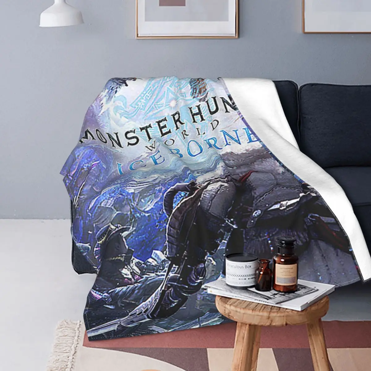 Monster Hunter World Iceborne Blanket Fleece Decoration Gift Multifunction Lightweight Thin Throw Blankets for Home Office Quilt