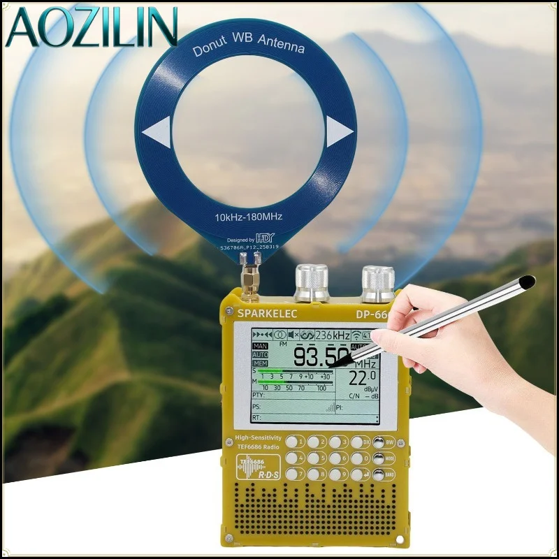 2.8‑Inch IPS Full Band Radio,High‑Sensitivity FM LW MW SW Receiver for Shortwave Ham Radio Broadcast Listening Entertainment