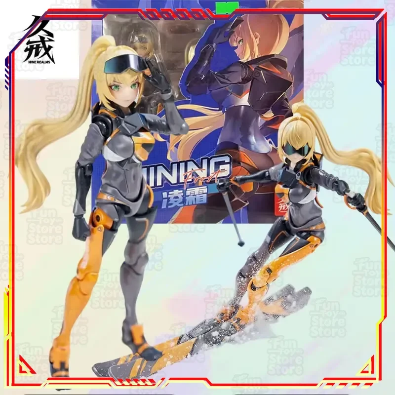 Jiu Jie Mo Wan Limit Girl Shining-Lingshuang Alloy Action Figure 172mm Movable Collectible Model with Ski Pose Foam Box