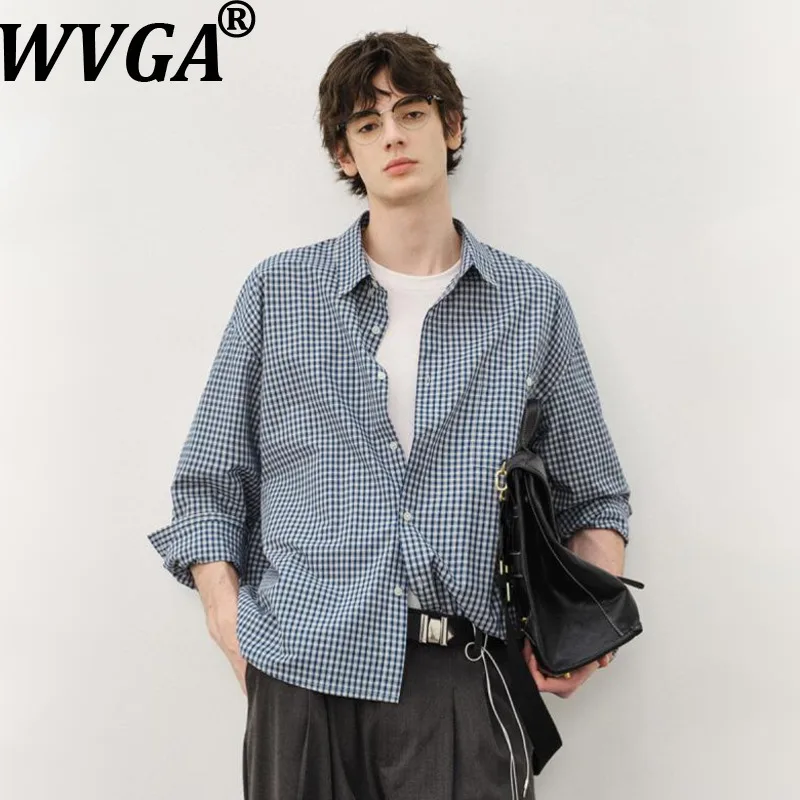 

Новая весенняя мужская рубашка в клетку WVGA, свободная хлопковая женская рубашка с длинным рукавом в корейском стиле, модные шикарные топы Ins Vibe W19836