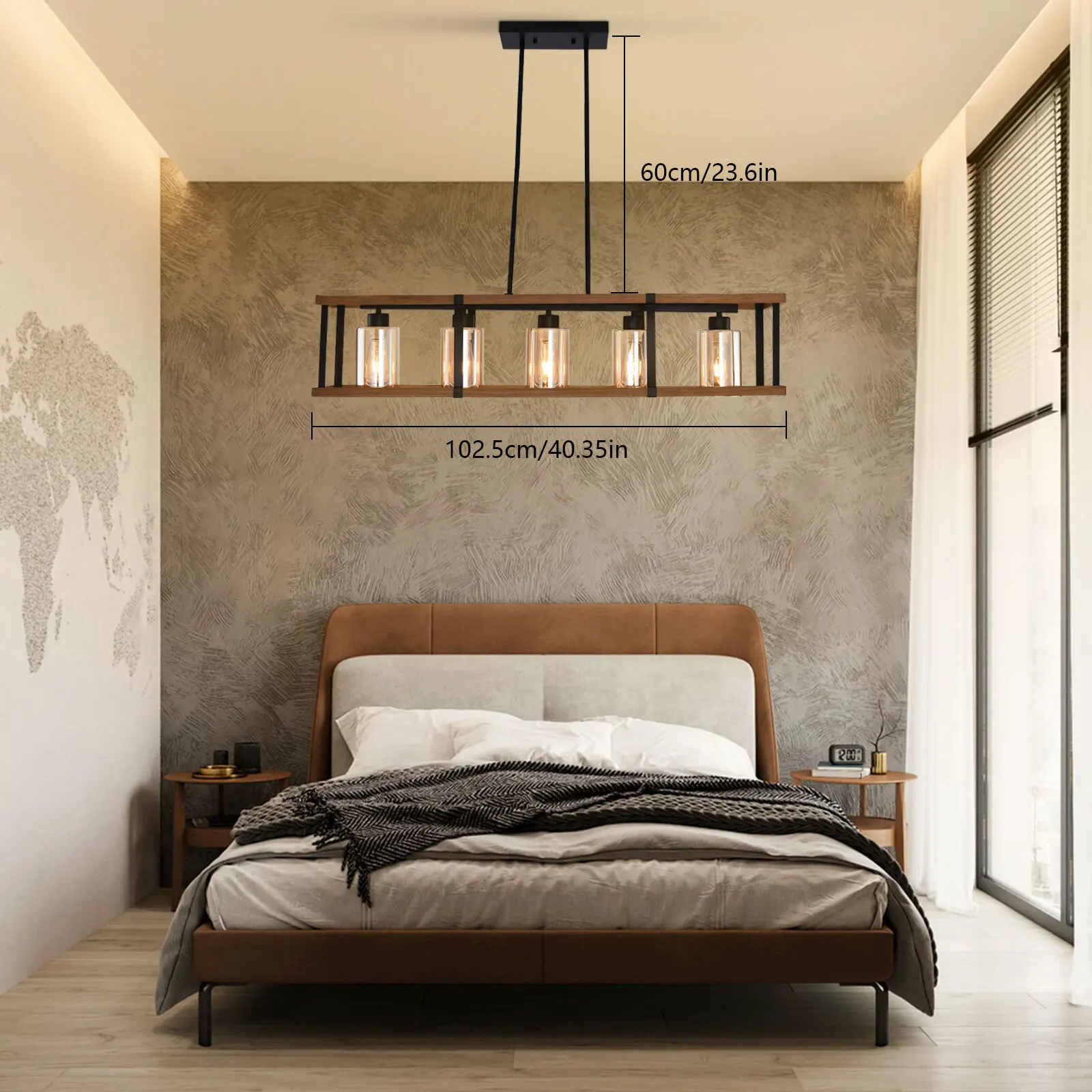 

110V Industrial Living Room Dining Room Hanging Lamp E26 Kitchen Island Pendant Light