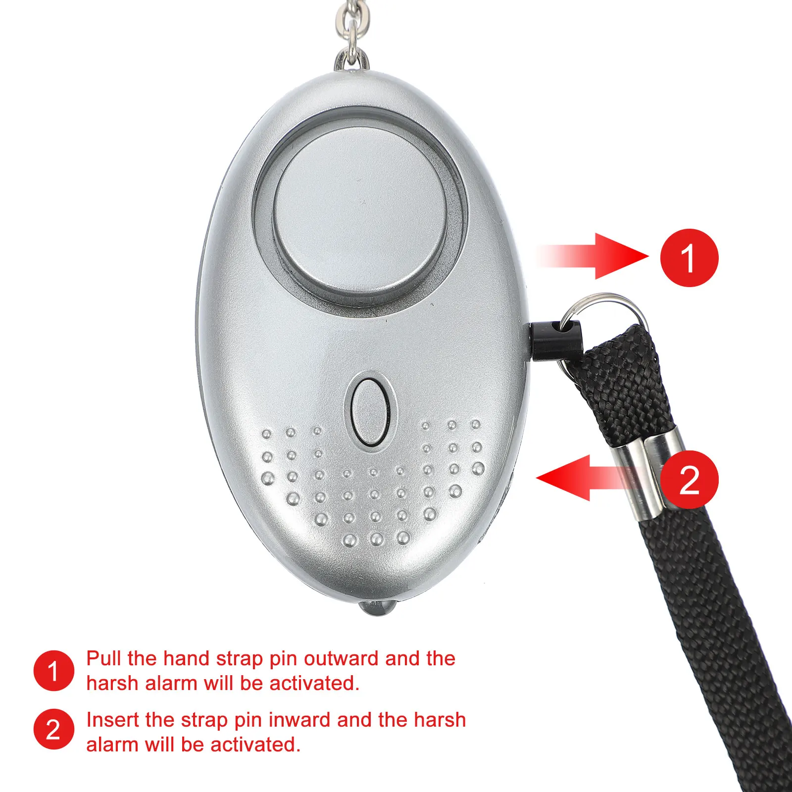 

10pcs Security Personal Safety Keychain Emergency Siren Sound Women Outdoor Led Light Anti Theft Keychain Emergency Personal