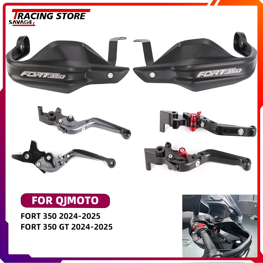 

Motorycle Brake Clutch Levers Adjustable Foldable Extendable Control For QJMOTO FORT 350 GT 350GT Handlebar Handguard Hand Guard