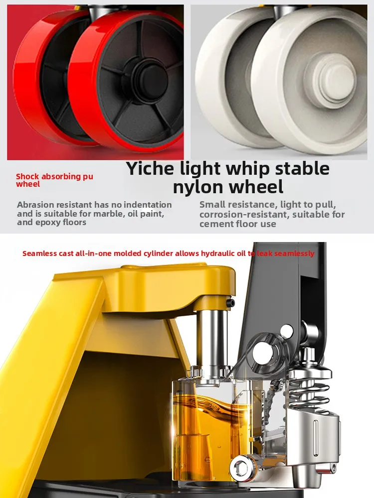 H20- forklift manual hydraulic truck warehouse hand pull trailer hand push loading and unloading truck