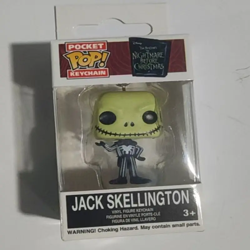 FUNKO DISNEY el pesadilla antes de Navidad Jack Skellington Sally sentado figuras de juguete de acción llavero juguetes bolsillo Pop llavero