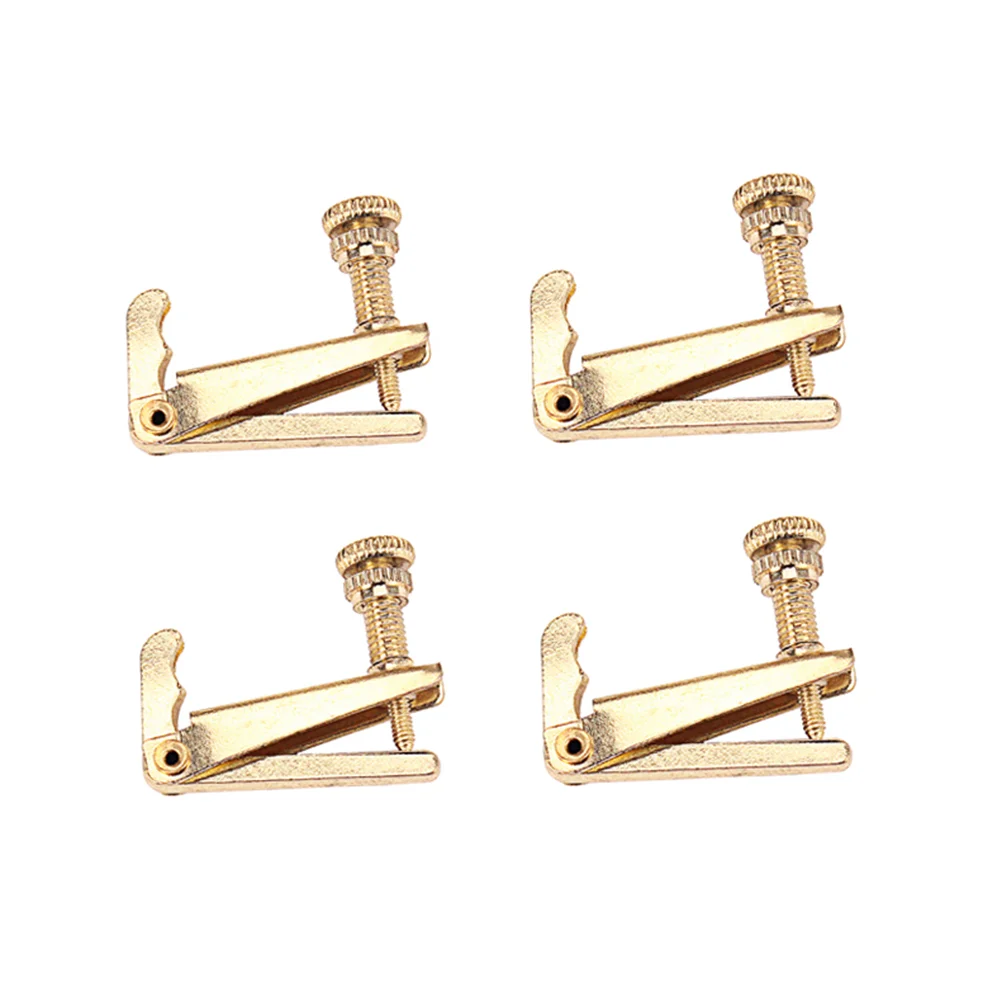 

4pcs Violin String Adjusters Fine Tuners with Gold Screws for Violin (Golden) violin string fine tuner