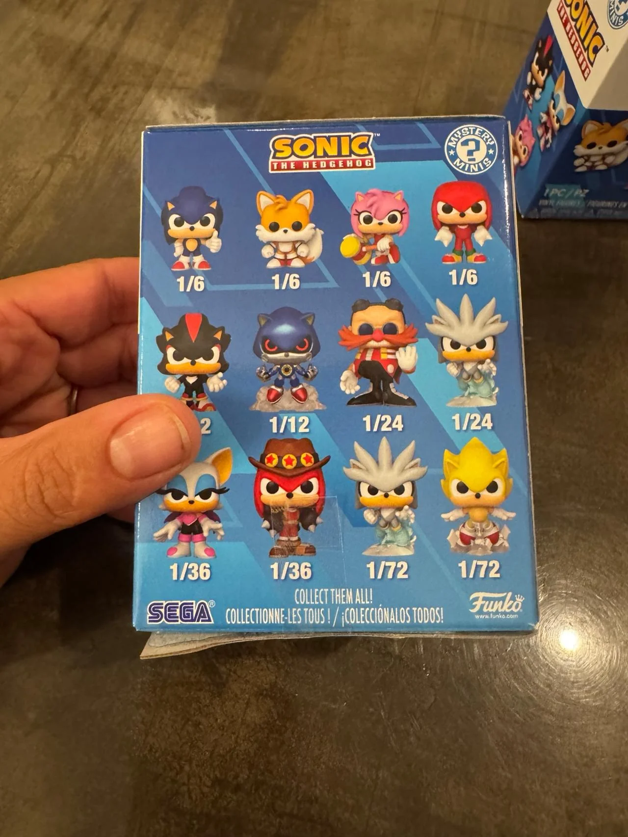 Sonic the Hedgehog Mystery Minis, Caja Sorpresa con Figuras de Tails y Shadow, Funko Pop Oficial, Edición Limitada, Regalo para Fans de Sonic