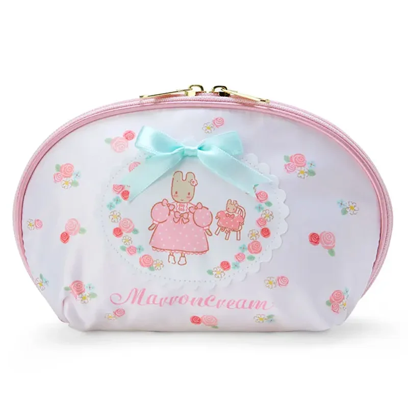 Cute Marron Cream Makeup Bag Storage Organizer Anime Bunny Kawaii Small Pouch Travel Cosmetic Bags Vanity Beauty Case Make Up