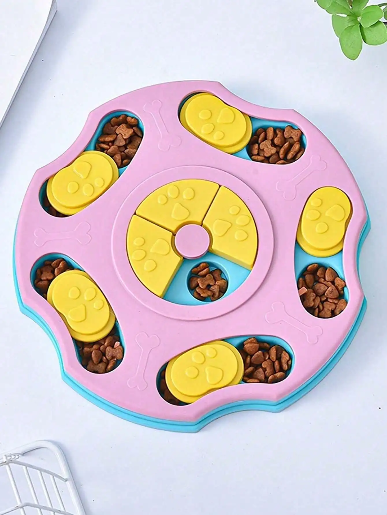 Dog Puzzle Toy Slow Feeder Interactive IQ Food Dispenser Non-Slip Treat Game For Small To Large Dogs