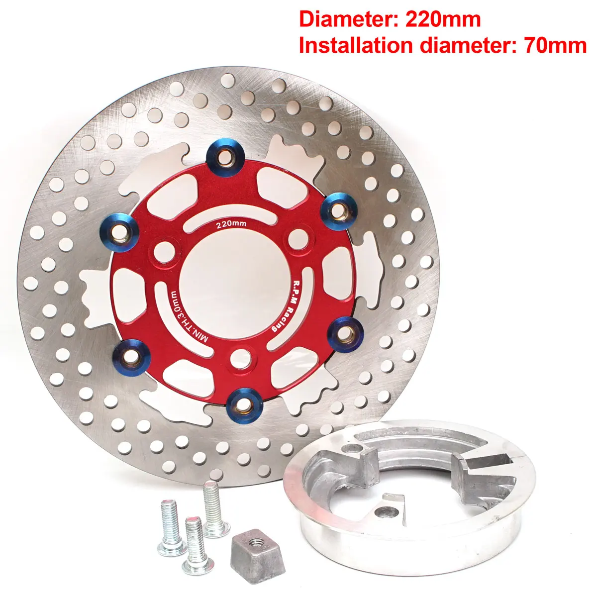 Motorcycle Rear Drum Disc Brake 110*70mm Hole Conversion Ring for Yamaha Aerox Nitro BWS Honda Dio Disc Electric Scooter Moped
