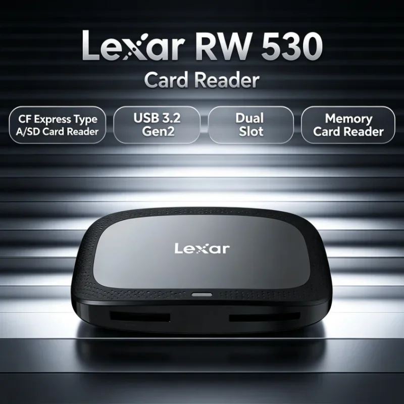 Lexar CFexpress Type A / SD Memory Card Reader USB 3.2 Gen2 RW530 CFA Max 900MB/s Dual Slot SD Card Reader